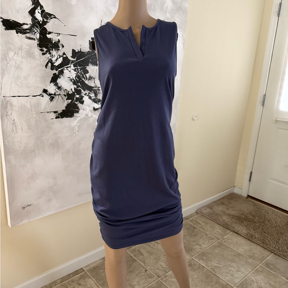 Chic Navy Sleeveless Mini Dress